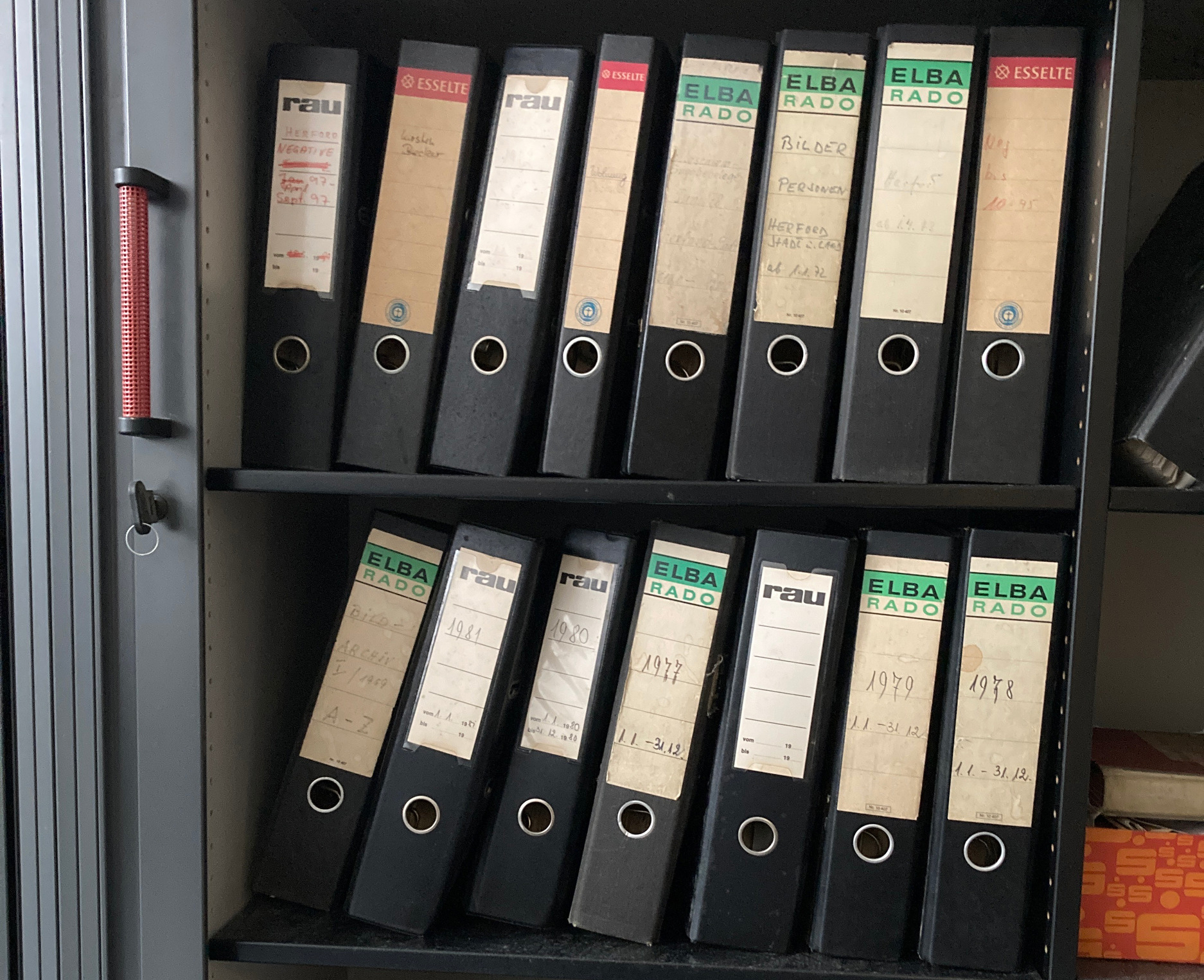 Archivordner der Sammlung